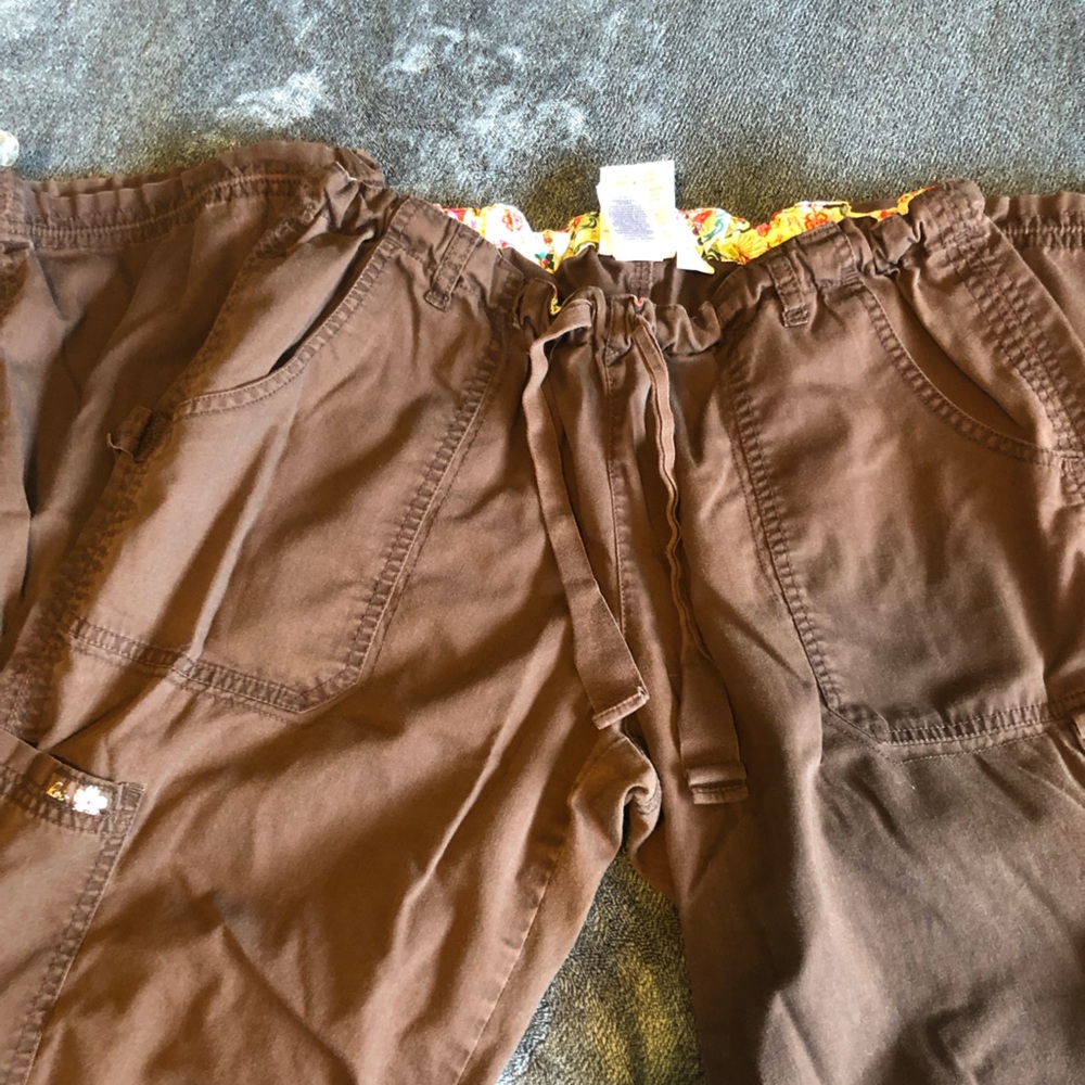 Koi Classic Lindsey Scrub Pants-Brown Large Tall